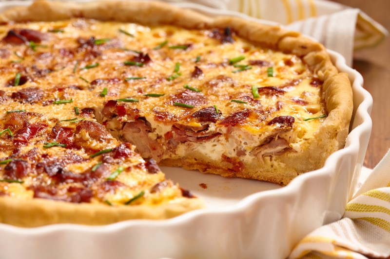 QUICHE DE POLLO Y TOCINO